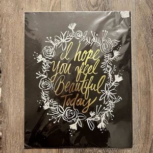 Gold Foiled Typography Art Print 11x14
